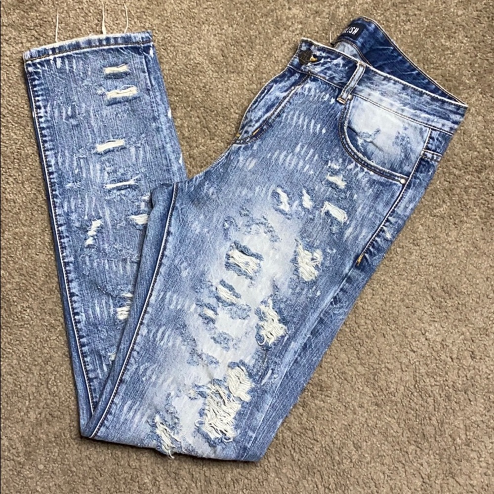 Mens distressed jeans